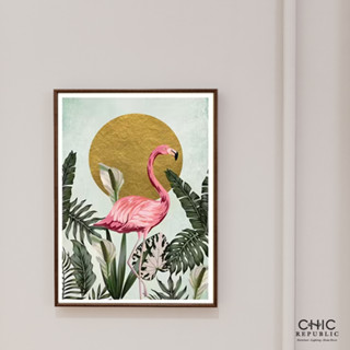 Chic Republic TROPICAL FLAMINGO/45x60,ภาพติดฝาผนัง - สี ทอง/หลากสี