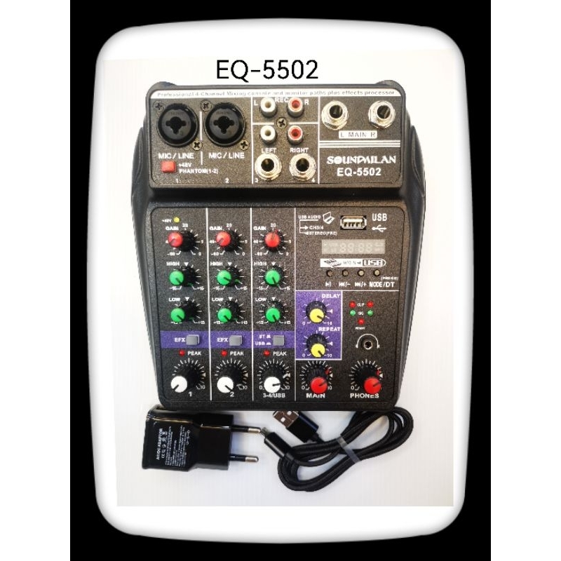 mixer 4ช่อง รุ่น EQ-5502​ soundmilan