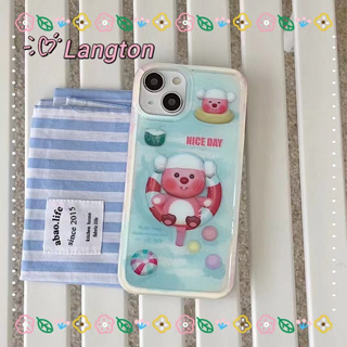 🌈Langton🌸ขาตั้ง ถอดได้ การ์ตูน Loopy สีฟ้า iphone 11 14 pro max ป้องกันการหล่น ขอบเต็ม น่ารัก case for iPhone 12 13