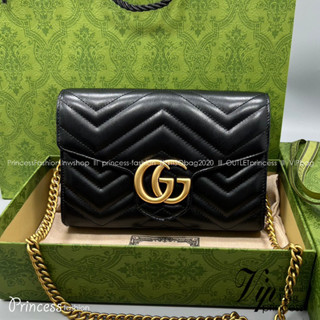 GUCC! GG Marmont Chain Wallet Matelasse Mini Soft  Leather / GUCC! WOC เกรดออรินอล งานหนังสวยมากค่ะ ละมุนที่สุด ใส่บัตร