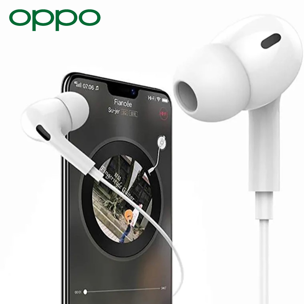 หูฟัง สมอลทอล์ค OPPO Aux 3.5 In-Ear ออปโป้ อินเอียร์ เสียงดี เบสหนัก รีโมทเล่น-หยุดเพลง-เพิ่ม-ลดระดับเสียง A15s