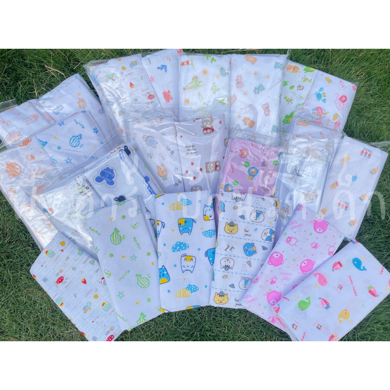 ผ้าอ้อมสำหรับเด็ก ผ้าอ้อมลายน่ารัก มีผ้า 2 แบบให้เลือก คละลาย