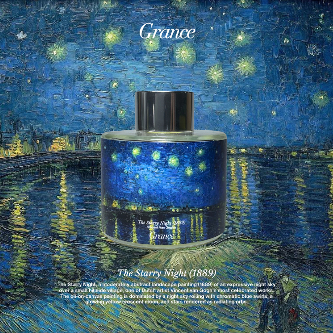 Grance Vincent Vangogh Reed Diffuser ก้านไม้หอมปรับอากาศ หอมฟุ้งมาก ปลอดภัย ช่วยดับกลิ่นอับ