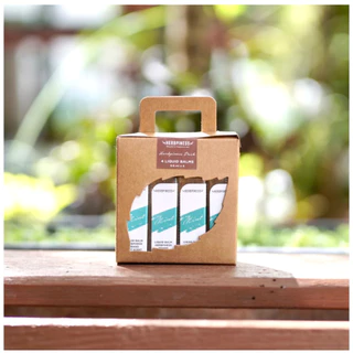 ยาหม่องน้ำ Herbpiness Liquid balm 9.6 ml : MINT | ORANGE | LEMON | CITRONELLA : Pack 4