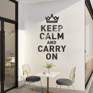 [MH] สติกเกอร์อะคริลิค 3D Keep calm and carry on