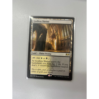 การ์ด MTG Godless Shrine Land Magic the gathering EDH รุ่น RNA สภาพ Nm