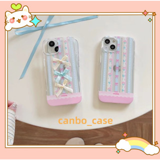 🎁ส่งของขวัญ🎁เคสไอโฟน สำหรับ 11 14 for iPhone Case 13 12 Pro Max เล็กและสด โบว์หูกระต่าย กันกระแทก เคสนิ่ม เคสโทรศัพท์