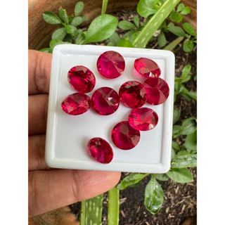 lab Ruby 7.00mm 2 pieces rouNd shape