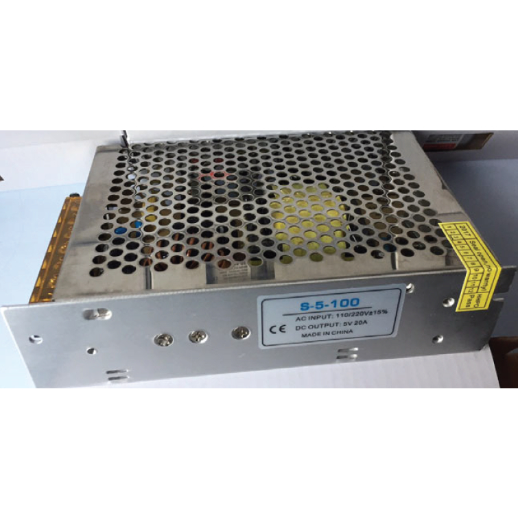 หม้อแปลงPower Supply 5V ภายใน 100W แรงดันไฟ : DC 5V กำลังไฟ : 100W กระแสไฟ : 20A