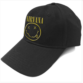 หมวกวง Nirvana ลิขสิทธิ์แท้100% ลาย LOGO &amp; HAPPY FACE