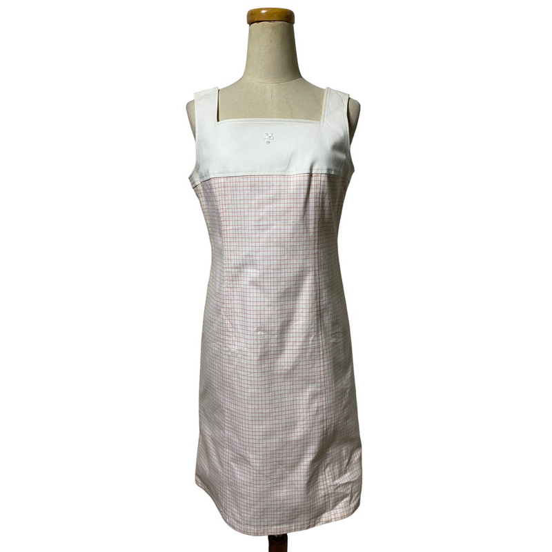 D r e s s. Courreges cotton รอบอก24ช่วฃเอว32สะโพก36/38ยาว34.5”   580฿