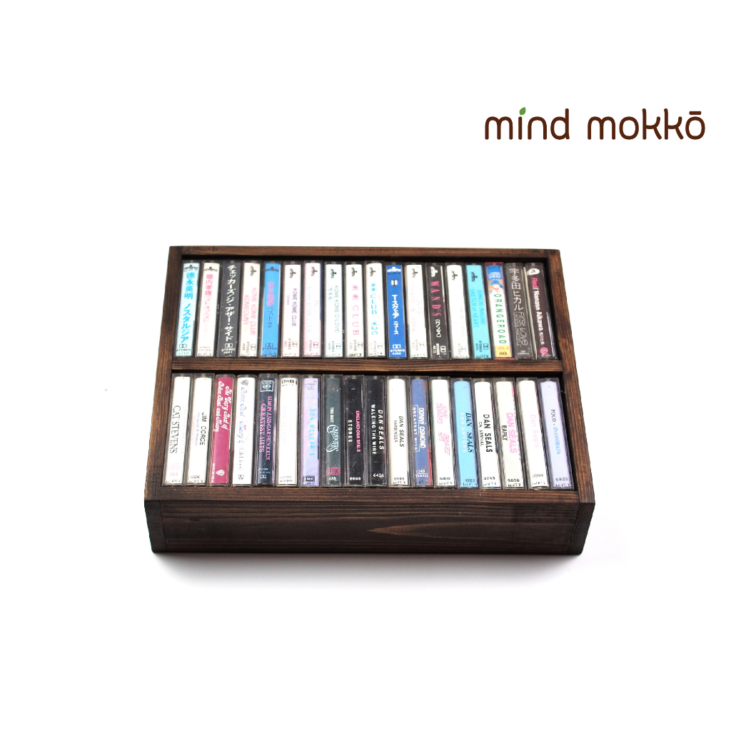 ชั้นวางม้วนเทปคาสเซ็ทแบบโชว์สันปกสีวอลนัท ราคา ถูกที่สุด ดีลบีเคเค รูปภาพหลัก