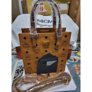 new mcm  Klassik Tote in Visetos แท้💯% โทส 7.5" อุปกรณ์ครบ พร้อมส่ง