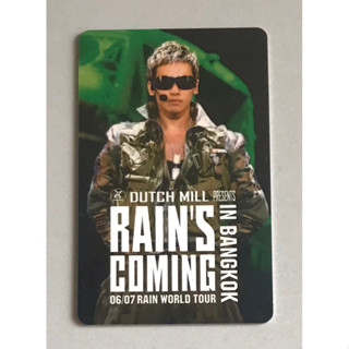 บัตรแข็งคอนเสิร์ต “Rain’s Coming World Tour In Bangkok 2007” (แบบที่2) ของสะสม(ใช้เข้าคอนเสิร์ตไม่ได้) ของหายาก 499 บาท