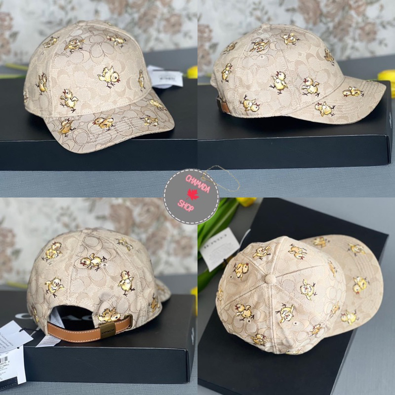 หมวก Coach Signature Jacquard Baseball Hat With Chick Print(CC408)✨✨✨