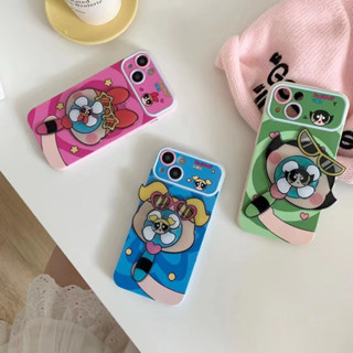 ✨สไตล์ใหม่✨เคสไอโฟน 14 Pro Max เคส for 11 12 13 Pro Max การ์ตูน powerpuff พร้อมขาตั้ง iPhone 13 Case เคสกันกระแทก