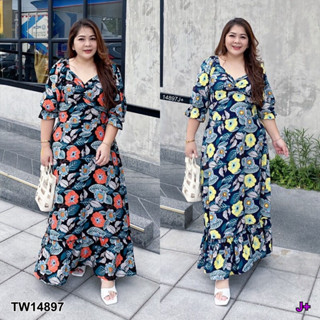 TW14897 Maxi Dress #BigSize เดรสยาว