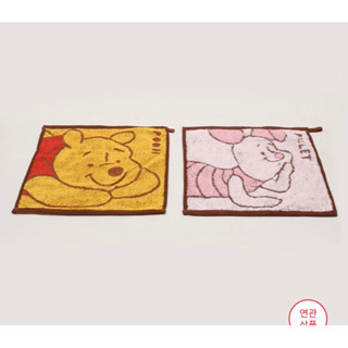 (( พร้อมส่ง )) ผ้าเช็ดมือ หมีพูห์ พิกเล็ต Winnie the Pooh และ Piglet จาก Daiso เกาหลี 🇰🇷