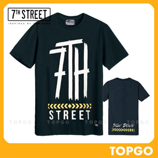 7th Street เสื้อยืด แนวสตรีท รุ่น Slow Down (กรมเข้ม) SLD006 ของแท้