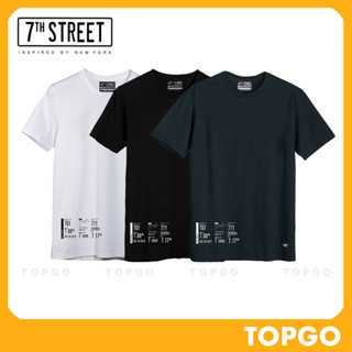 7th Street เสื้อยืด แนวสตรีท รุ่น Ticket ( ขาว - ดำ - กรมเข้ม ) JTK001 , JTK002 , JTK006 ของแท้