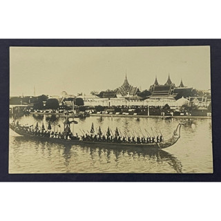 โปสการ์ดรูปถ่ายเก่าแท้ เรือพระที่นั่ง เรือสุพรรณหงส์ สวย สภาพดีมาก