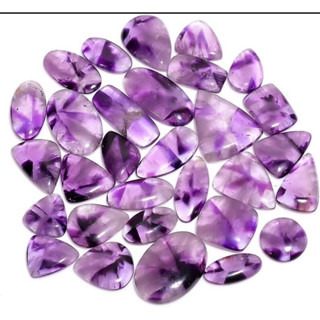 1 Pc Top Quality of Natural Star Amethyst Cabochon Loose Gemstone For Making Jewelry, One Side Flat Back, Hand Made,