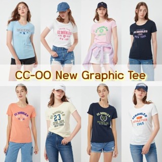 💥cc-ooแท้100%💥เสื้อยืดผู้หญิงลายกราฟฟิก CC-OO คอลใหม่ล่าสุด ไซส์xs-xl