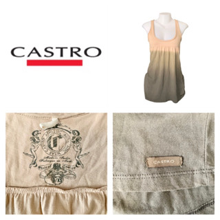 Castro(แคสโทร) เสื้อกล้าม เดรสสั้น ผู้หญิง ไล่สีน้ำตาลเขียว อก28-32