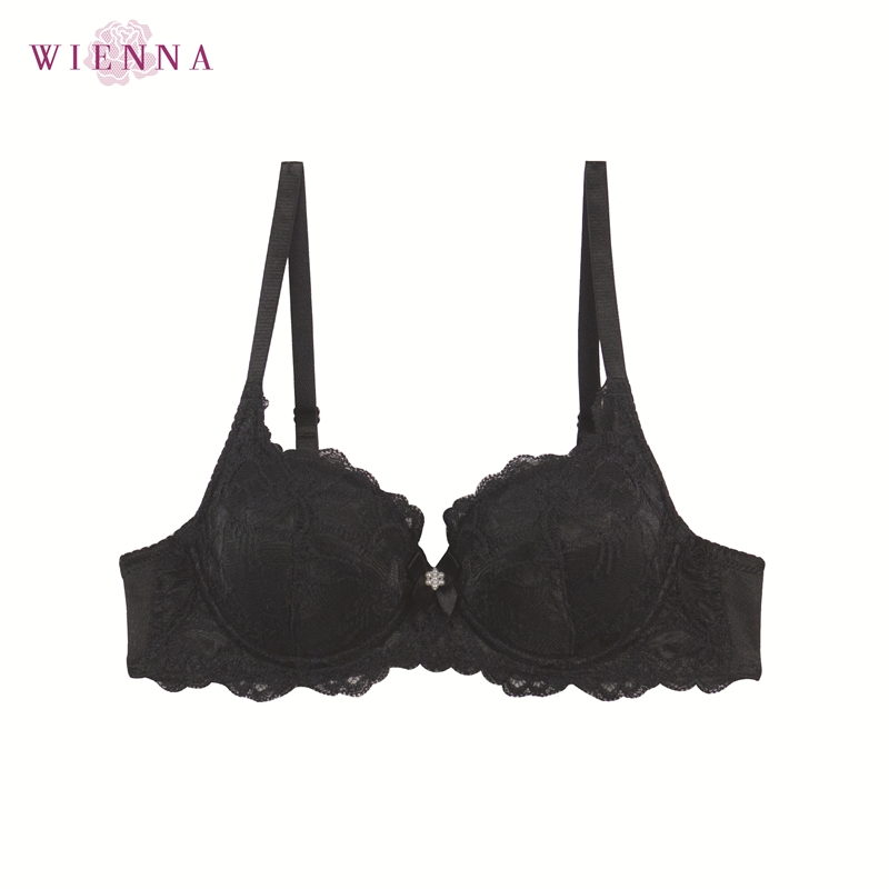 WIENNA BEST SELLER เสื้อชั้นใน Beauty 5 Cup DB27796  สีดำ สีม่วง สีขาวงาช้าง ( ROSE LILY )