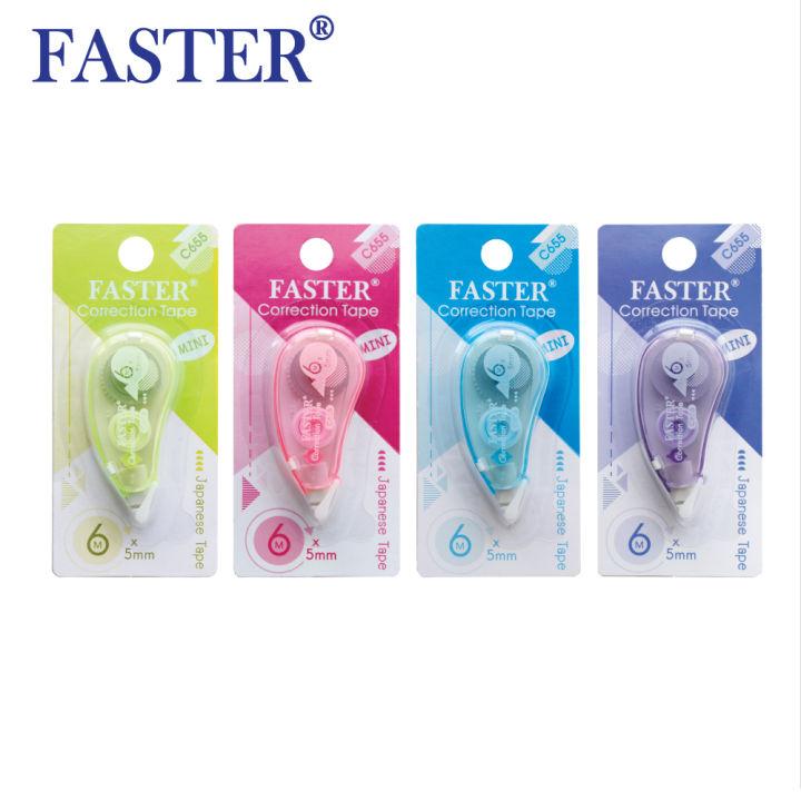 FASTER (ฟาสเตอร์) เทปลบคำผิด ยาว 6 เมตร ขนาด มินิ เนื้อเทปจากญี่ปุ่น รุ่น C655 ( 1 ชิ้น ) - รูปที่ 2
