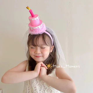 (ร้านไทย ส่งไว ส่งทุกวัน) คาดผมเค้กวันเกิด หมวกวันเกิด ที่คาดผม happy birthday