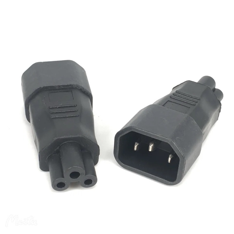 IEC 320อะแดปเตอร์ C14 To C5 IEC Power อะแดปเตอร์ IEC Connector 3เสาซ็อกเก็ต C14 Cloverleaf ปลั๊ก Mic