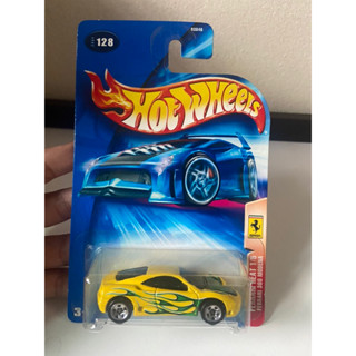 รถเหล็ก รถฮอทวีล เฟอร์รารี่ Hot Wheels Ferrari 360 Modena yellow Heat #128 flames