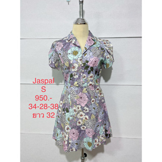 เดรสั้น สีม่วง ลายดอก JASPAL SIZE S