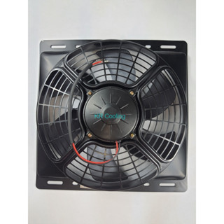 พัดลมพร้อมโครงกระบังลม ขนาด 14 x 14 นิ้ว แบบดูด 12 นิ้ว 24 โวลต์ 14x14 24V พัดลมแอร์รถยนต์ พัดลม ระบายความร้อน แอร์รถยนต