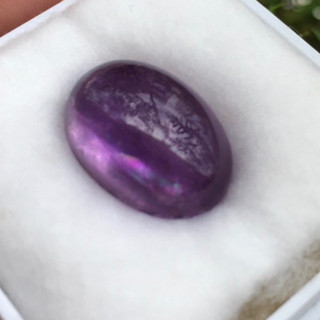 AMETHYST อเมทิสต์ แท้ 15.65 กะรัต เม็ดโต  สีโทนม่วงใสน่ารัก ติดรุ้ง สวยมีเสน่ห์มากๆค่ะ