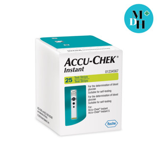 Accu-Chek Instant Test Strip แอคคิว-เช็ค แผ่นตรวจน้ำตาล (25 ชิ้น/กล่อง) [1 กล่อง] 17718