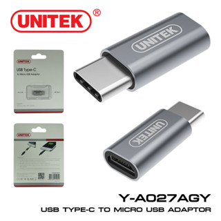 (ฮับ ยูเอสบี) Unitek Y-A027AGY Adapter USB Type-C to Micro (แปลง Type C เป็น Micro)