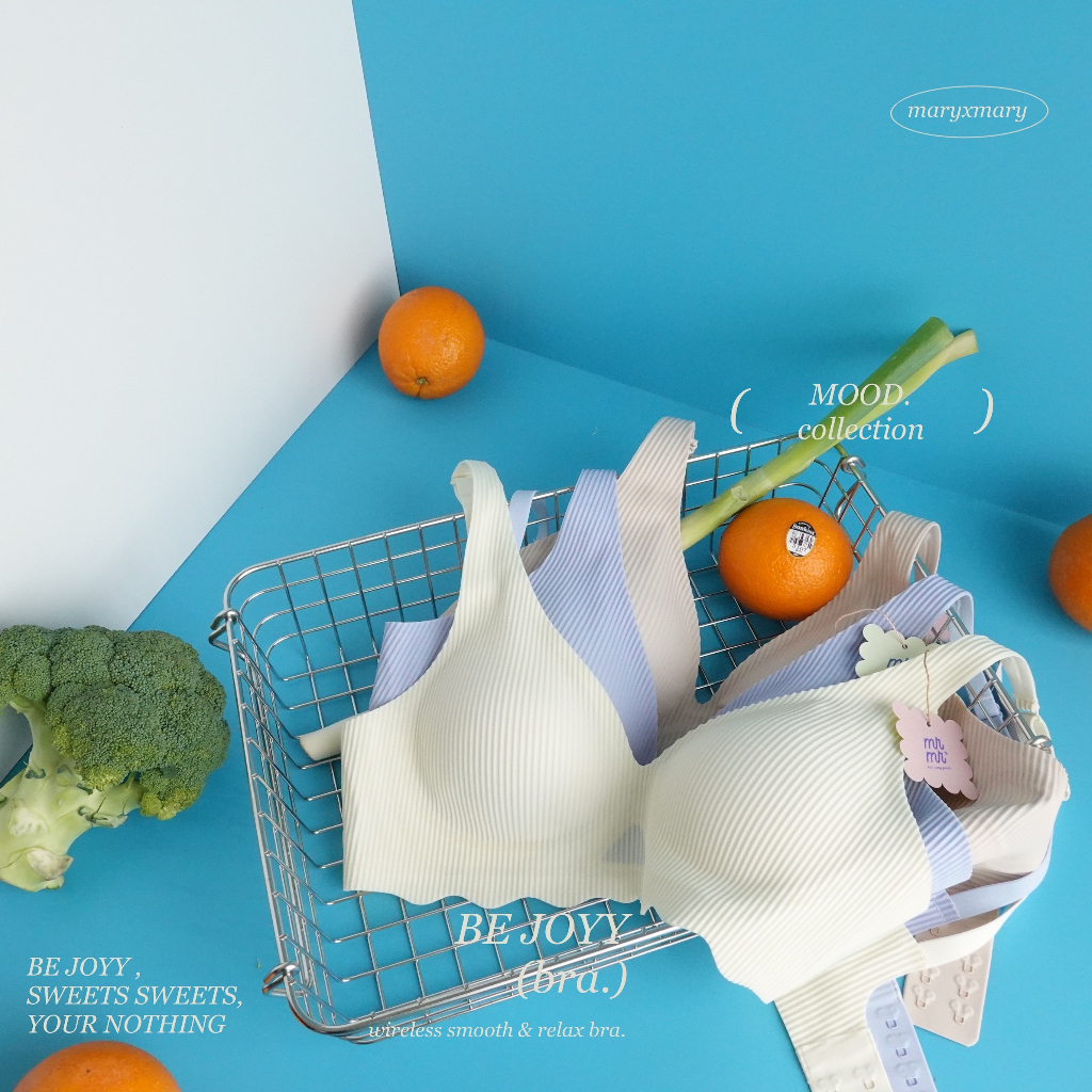 𝐁𝐄 𝐉𝐎𝐘𝐘 ♡ (bra.) wireless smooth & relax bra. บราไร้โครง ผ้าร่อง