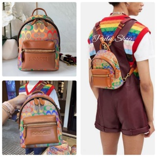 เป้สะพายหลัง CJ878 CHARTER BACKPACK 18 IN RAINBOW SIGNATURE CANVAS 005