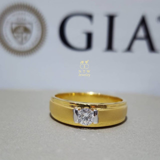 แหวนชายเซอร์GIA เพชร Round Brilliant 1/0.30 ct.