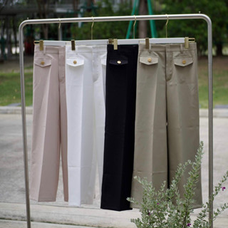 Bellie Pants กางเกงทรงกระบอก แต่งกระเป๋าหน้า