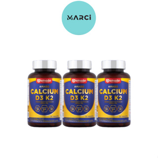 [3 กระปุก] Amado Calcium D3 K2 อมาโด้ แคลเซียม [30 เม็ด]