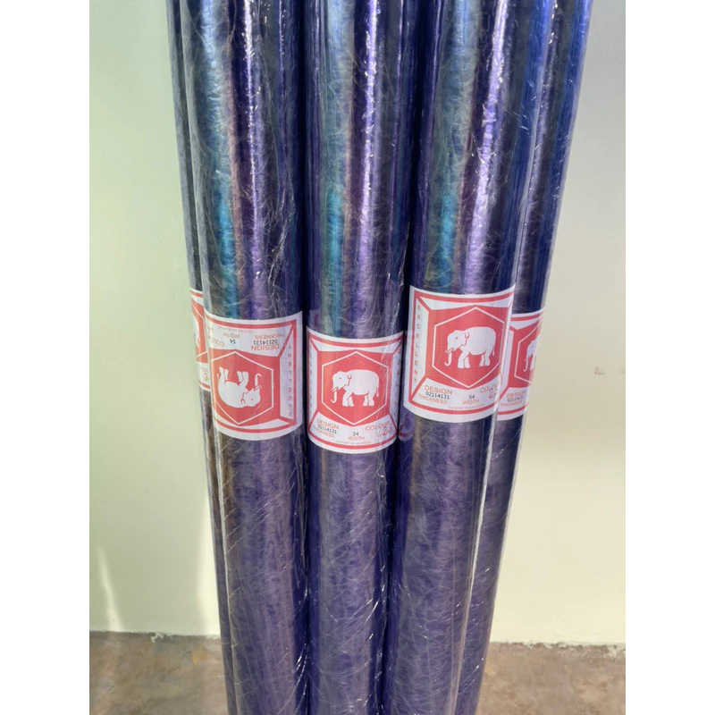 ม้วนพลาสติกใส PVC พลาสติกห่อของ กว้าง 54” ยาว 25 หลา หนา 0.03 mm. ตราช้าง