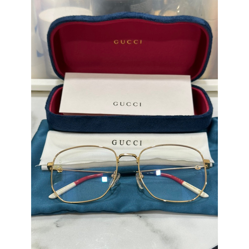 แว่นกรองแสง gucci แท้ กรอบทอง
