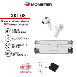 Monster XKT08 หูฟังบลูทูธไร้สาย 5.3 กันน้ํา สําหรับเล่นเกม IP54 Waterproof HiFI Sound Quality เอชดีโทร