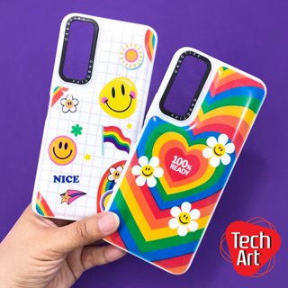 VivoY11/Y12/Y15/Y17/Y20/Y20s/Y12s/Y21(2021)/Y22(2022)เคสนิ่มซิลิโคน TPU ด้านหลังนูนกันเลนส์กล้อง casetify พิมพ์ลายการ์ต