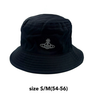 Vivienne Westwood Bucket Hat size s black หมวก ผู้หญิง บัคเก็ต ของแท้ สีดำ แบรนด์เนม