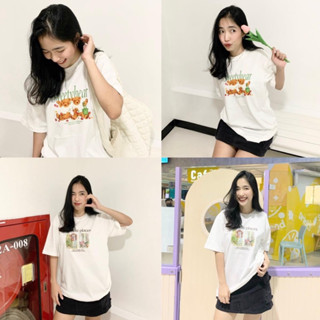 Bw.stuff เสื้อยืดโอเวอร์ไซส์ (ขาว)Cotton100% รอบอก42” ยาว28”