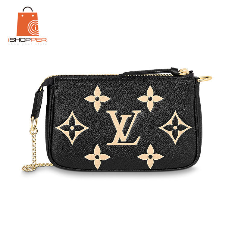 Louis Vuitton LV กระเป๋าถือ MINI POCHETTE ACCESSOIRES presbyopic chain mahjong กระเป๋าคลัทช์ M80732